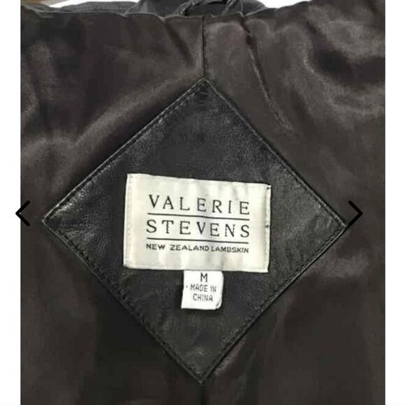 VALERIE STEVENS EUC. SIZE MEDIUM WOMEN LEATHER JACKET COAT - Picture 5 of 9